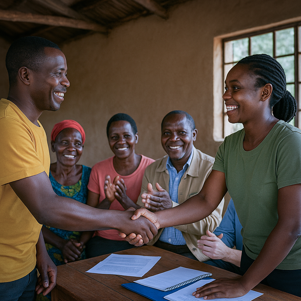 Diverse group of people collaborating around a table